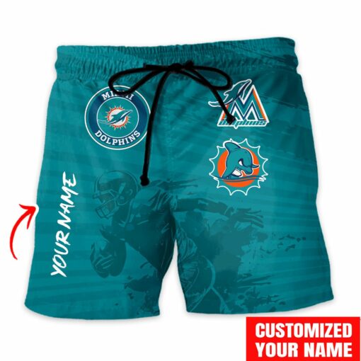 Miami Dolphins Combo Hawaiian Shirt and Shorts HSAS0031