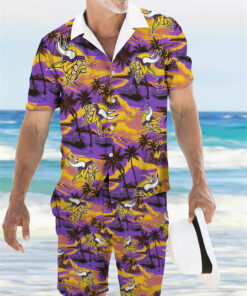 Minnesota Vikings Combo Hawaiian Shirt and Shorts AZBTHWSS000027