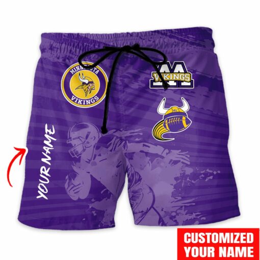 Minnesota Vikings Combo Hawaiian Shirt and Shorts HSAS0028