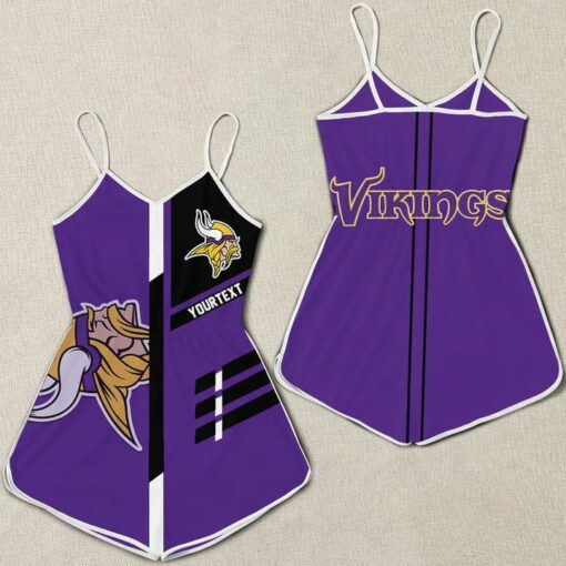 Minnesota Vikings Women Romper Jumpsuit 3D Printed S089