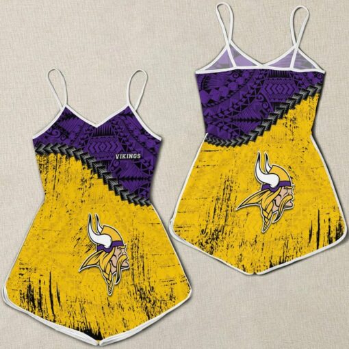 Minnesota Vikings Women Romper Jumpsuit 3D Printed S091