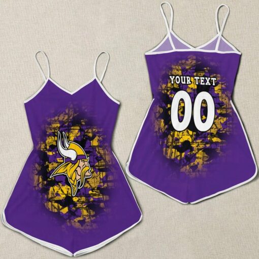 Minnesota Vikings Women Romper Jumpsuit 3D Printed S092