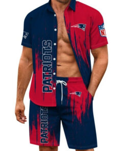 New England Patriots Combo Hawaiian Shirt and Shorts AZBTHWSS000049