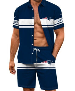 New England Patriots Combo Hawaiian Shirt and Shorts AZBTHWSS000050