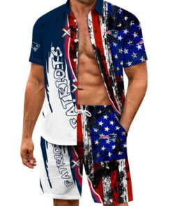 New England Patriots Combo Hawaiian Shirt and Shorts AZBTHWSS000054