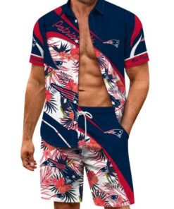 New England Patriots Combo Hawaiian Shirt and Shorts AZBTHWSS000055