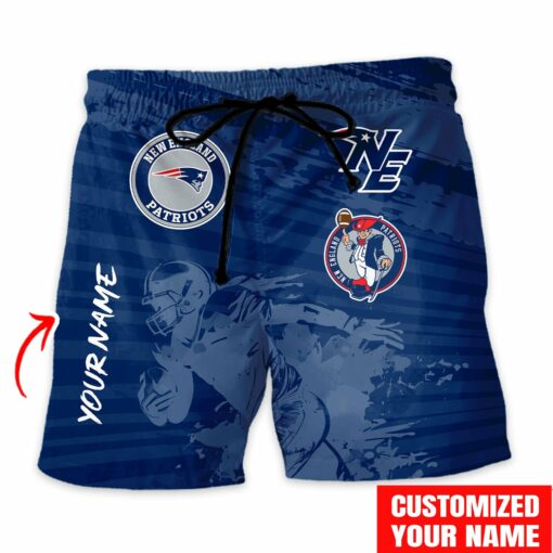 New England Patriots Combo Hawaiian Shirt and Shorts HSAS0023