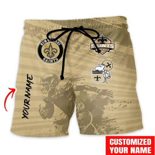 New Orleans Saints Combo Hawaiian Shirt and Shorts HSAS0019