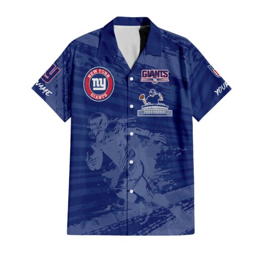 New York Giants Combo Hawaiian Shirt and Shorts HSAS0029