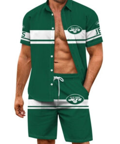 New York Jets Combo Hawaiian Shirt and Shorts AZBTHWSS000190
