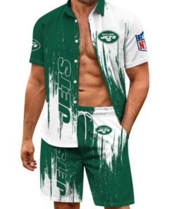 New York Jets Combo Hawaiian Shirt and Shorts AZBTHWSS000192