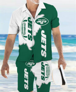 New York Jets Combo Hawaiian Shirt and Shorts AZBTHWSS000199
