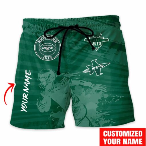 New York Jets Combo Hawaiian Shirt and Shorts HSAS0012