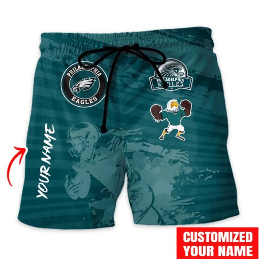 Philadelphia Eagles Combo Hawaiian Shirt and Shorts HSAS0009