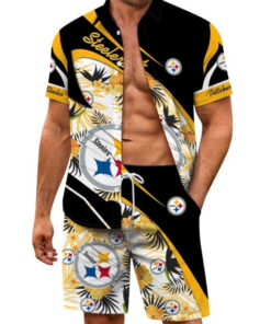 Pittsburgh Steelers Combo Hawaiian Shirt and Shorts AZBTHWSS000107