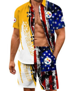 Pittsburgh Steelers Combo Hawaiian Shirt and Shorts AZBTHWSS000110