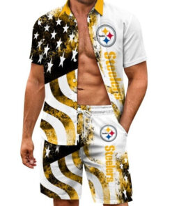 Pittsburgh Steelers Combo Hawaiian Shirt and Shorts AZBTHWSS000111