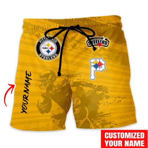 Pittsburgh Steelers Combo Hawaiian Shirt and Shorts HSAS0006