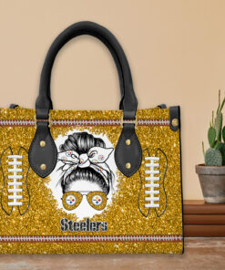 Pittsburgh Steelers Personalized Leather Hand Bag BBLTHB739