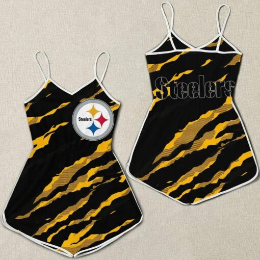 Pittsburgh Steelers Romper Women Romper Jumpsuit 3D Printed S021