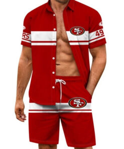 San Francisco 49ers Combo Hawaiian Shirt and Shorts AZBTHWSS000038