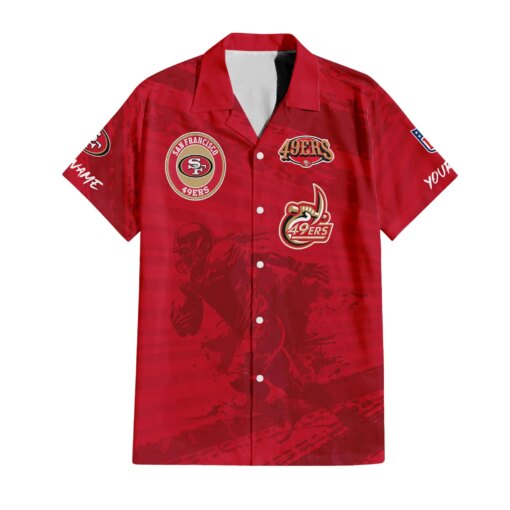 San Francisco 49ers Combo Hawaiian Shirt and Shorts HSAS0005