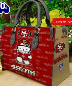 San Francisco 49ers Kitty Personalized Leather Hand Bag BBLTHB898