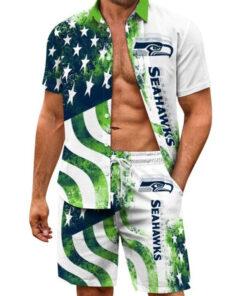 Seattle Seahawks Combo Hawaiian Shirt and Shorts AZBTHWSS000002