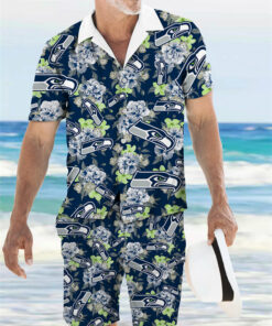 Seattle Seahawks Combo Hawaiian Shirt and Shorts AZBTHWSS000005