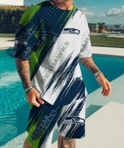 Seattle Seahawks T-shirt and Shorts AZTS601