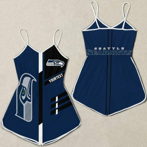 Seattle Seahawks Women Romper Jumpsuit 3D Printed S094