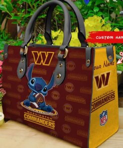 Washington Commanders Stitch Personalized Leather Hand Bag BBLTHB883